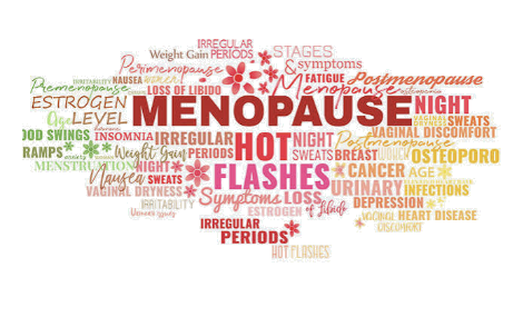 Hot Flashes Menopause Word Cloud Graphic